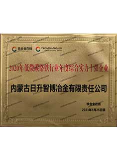 2020年低微碳铬铁行业年度综合实力十强企业